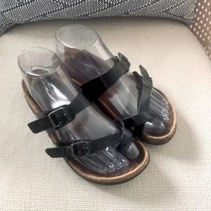 Birkenstock Mayari Black patent Leather Birko-Flor Sandal Size EU 36 US L 5/5.5